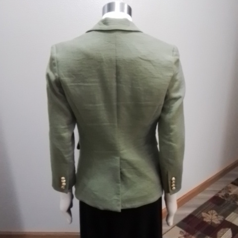 *copy* Princess Kate loves Smythe! Green, lined, linen/cotton blazer, size 8. - Picture 7 of 10